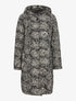 Manteau en laine bouclette mouliné - noir/écru - 3