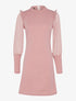 Robe ajustée à manches transparentes - rose - 1