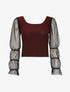 Crop top scintillant - rouge - 3