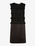 Robe satinée buste empiécé - noir - 1