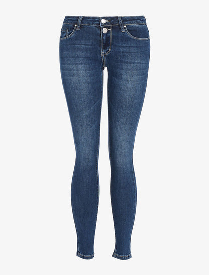 Jean skinny taille basse - denim brut - 4