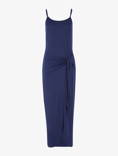 Robe à effet portefeuille - marine - 4