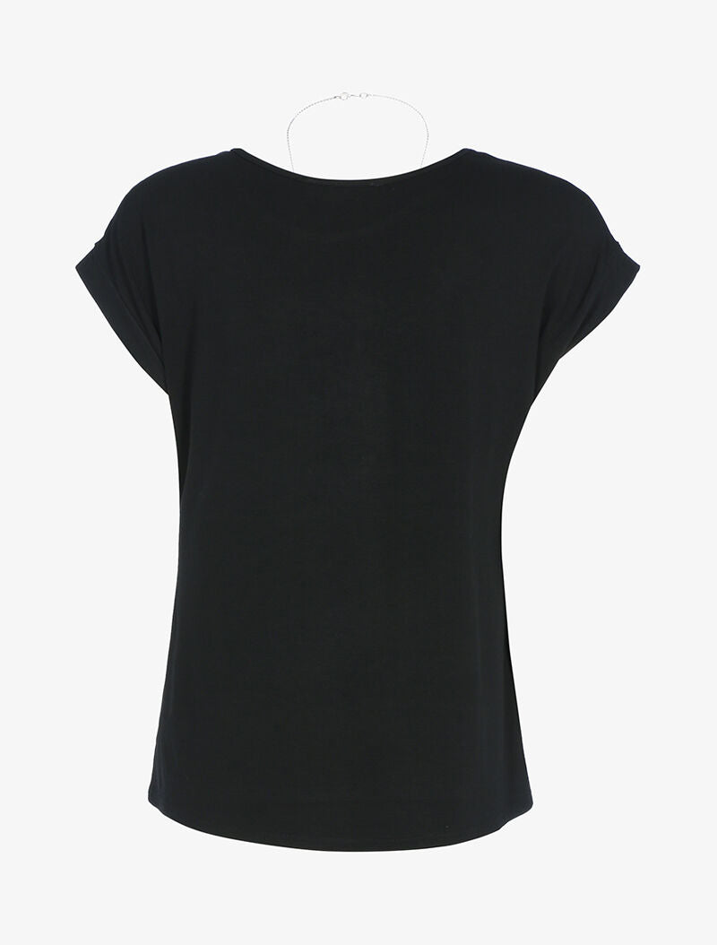 Top fluide avec sautoir - noir - 2