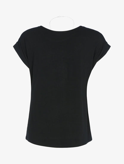 Top fluide avec sautoir - noir - 2