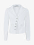 Veste à fermeture en biais - blanc - 3