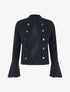 Veste boutonnée à bords coupe franche - noir - 3