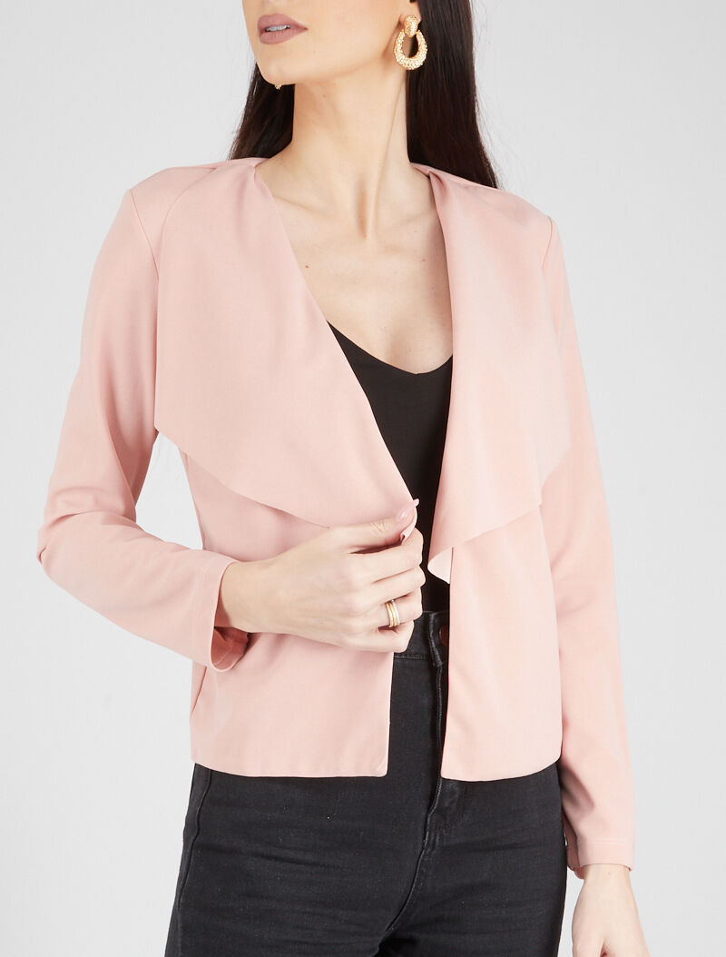 Veste à pans asymétriques - rose - 6