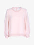 Blouse texturée à bords crochet - rose - 1