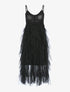 Robe en tulle volantée et crochet - noir - 3