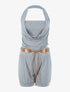Combishort ceinturé - gris clair - 1