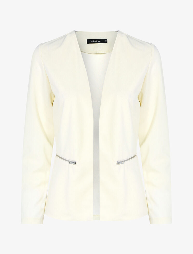 Veste légère coupe droite - ecru - 1