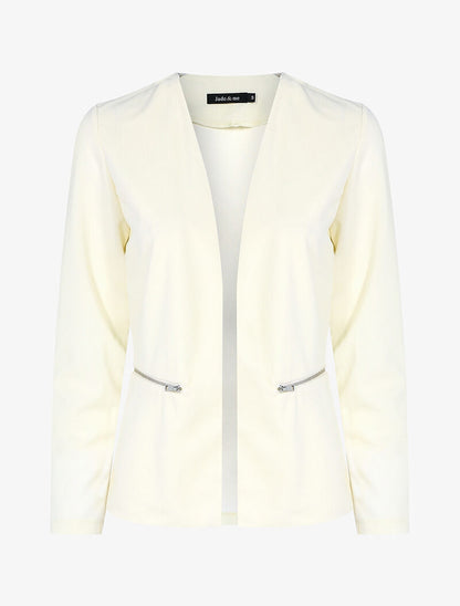 Veste légère coupe droite - ecru - 1