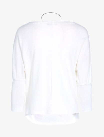 Top encolure coupe bateau ajustable - blanc - 2
