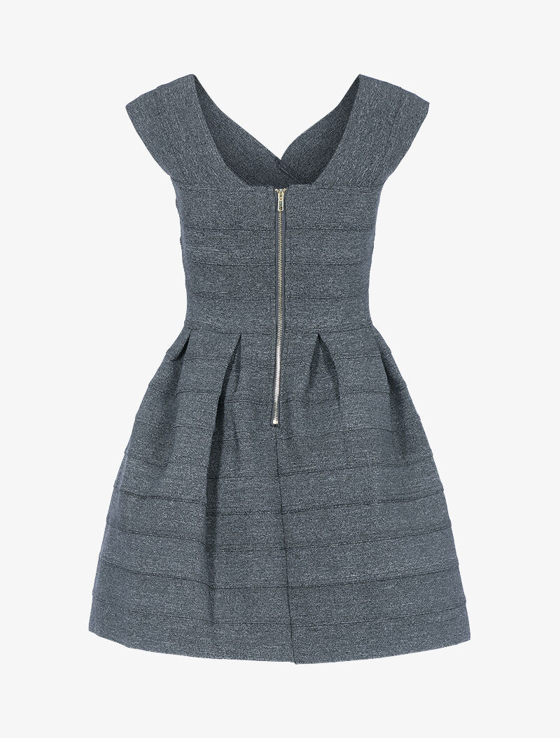 Robe patineuse effet bandages - anthracite - 2