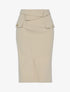 Jupe crayon à taille empiécée - beige - 1