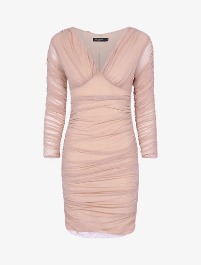 Robe en tulle plissée - rose - 1