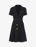Robe patineuse à boutons contrastants - noir - 3