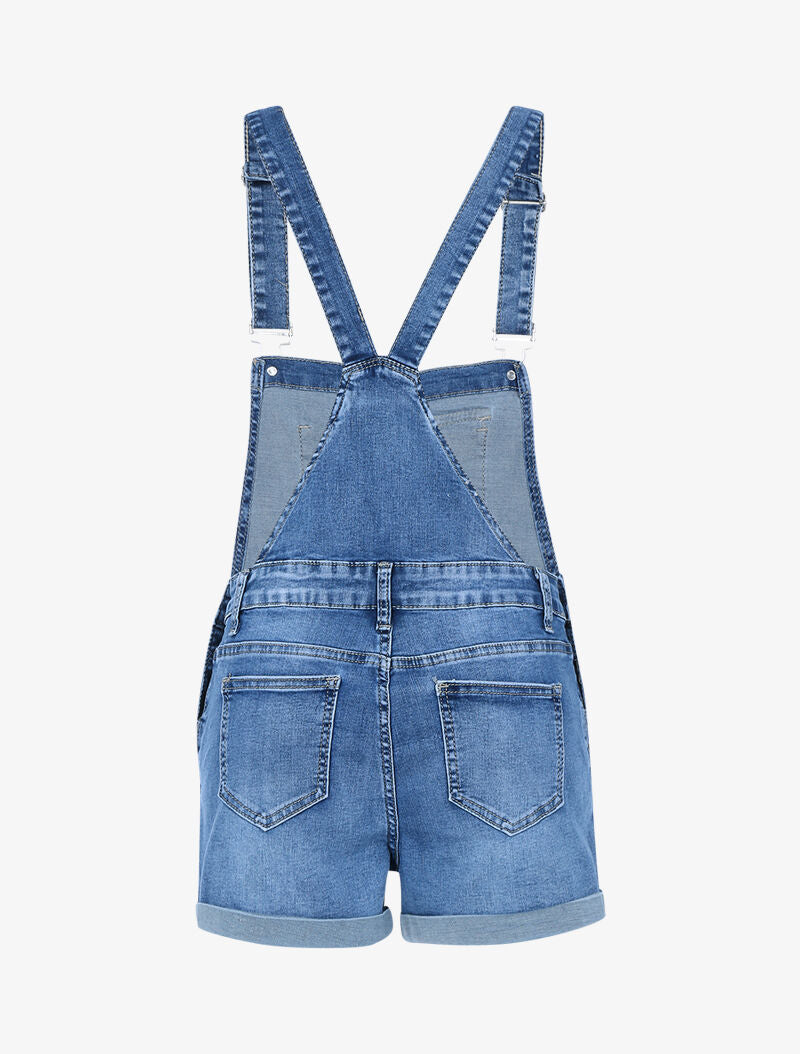 Salopette short ajustée - denim clair - 2