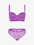 Ensemble en dentelle festonnée - violet - 1
