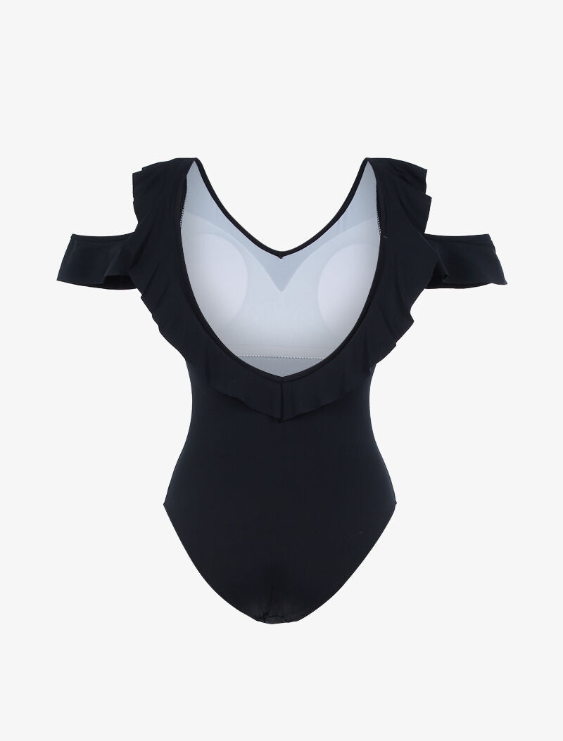 Monokini à volants - noir - 2