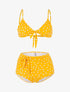 Bikini à imprimé pois - jaune - 3