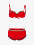 Bikini à bandes colorées - rouge - 3