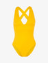 Monokini à décolleté profond - jaune - 1