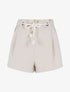 Short uni à cordon décoratif - beige - 3