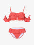 Bikini balconnet volanté - corail - 1