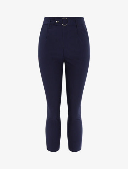 Einfarbige 7/8-Hose - Marine