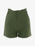 Short uni à taille volantée - kaki - 3