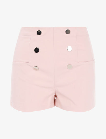 Mini short à boutons décoratifs - rose - 3