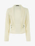 Veste ouverte à détails zippés - beige - 1