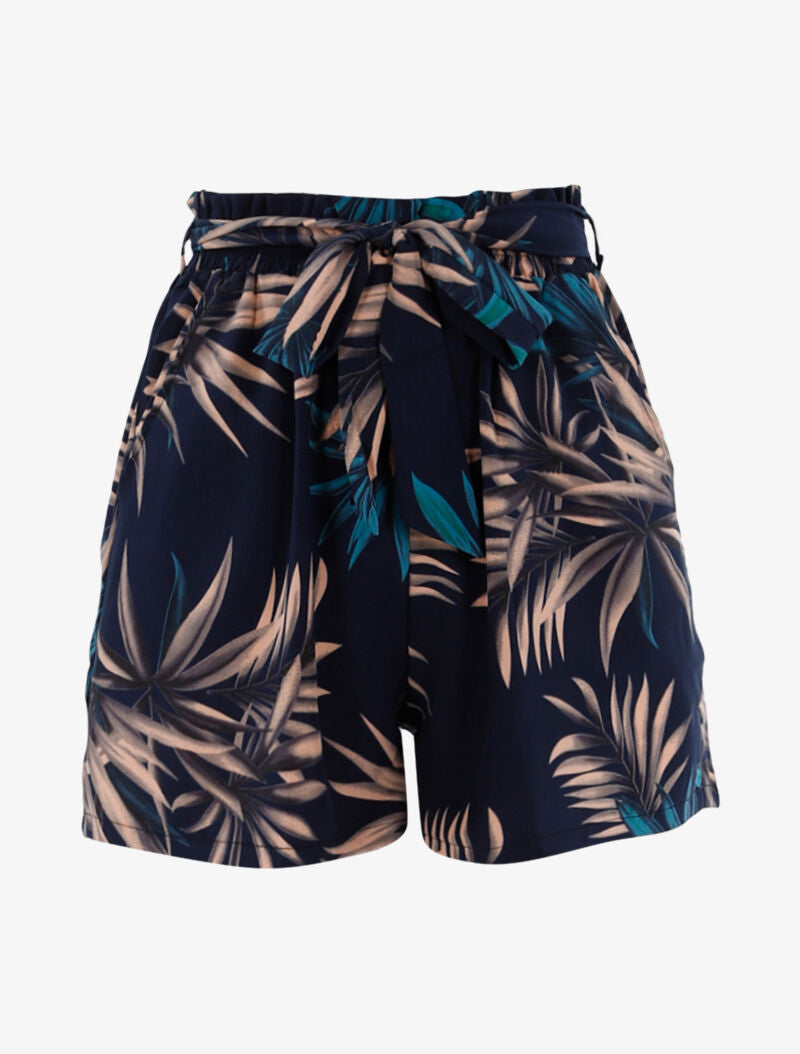 Short à imprimé feuillages - marine/noir - 4