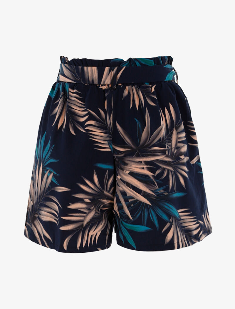 Short à imprimé feuillages - marine/noir - 5