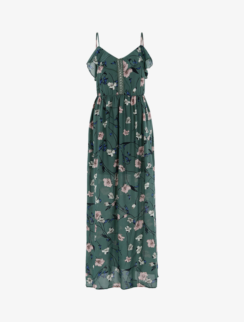 Robe longue à imprimé floral - vert - 3