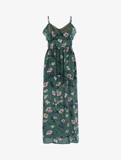 Robe longue à imprimé floral - vert - 2