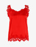 Débardeur à bords en crochet - rouge - 3