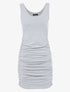 Robe moulante à côtés froncés - gris clair - 1