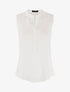 Top style chemise sans manches - blanc - 3
