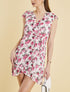 Robe cache-coeur à imprimé floral - ecru - 4