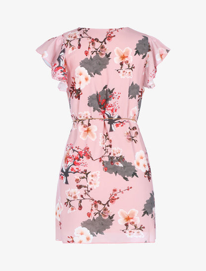 Robe trapèze à imprimé fleuri - rose - 2
