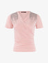 Top chiné à épaules strassées - rose - 1