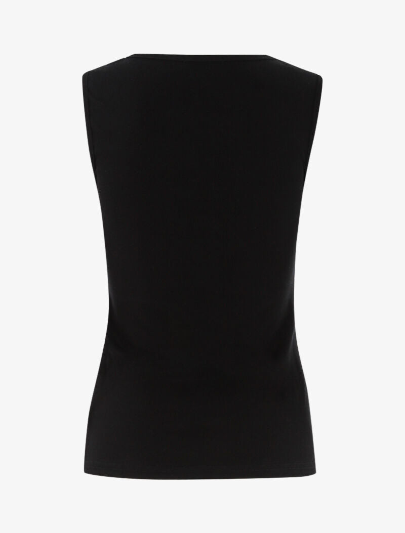 Débardeur à plastron dentelle - noir - 2