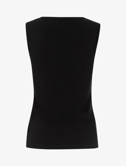 Débardeur à plastron dentelle - noir - 2