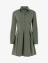 Robe patineuse style chemise - kaki - 1