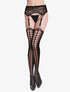 Collants ouverts ajourés et graphiques - noir - 2