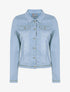 Veste en jean à bord strassé - bleu - 6