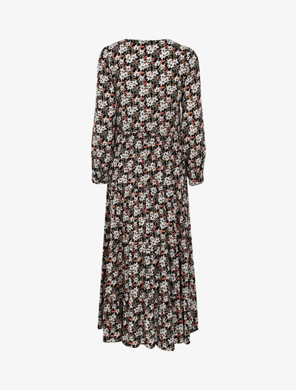 Robe fluide à imprimé champêtre - noir - 2