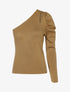 Top en maille à épaule dénudée - camel - 3